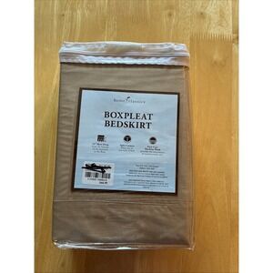 Home Classics Boxpleat Bedskirt Queen Khaki NIP